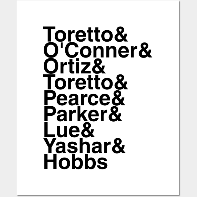 Fast and Furious Character Helvetica List Wall Art by DennisMcCarson